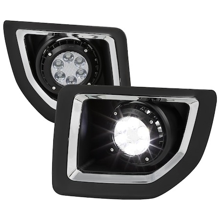 Spec-D Tuning 15-16 GMC Sierra Fog Light- Clear LF-SIE1525CLED-HZ